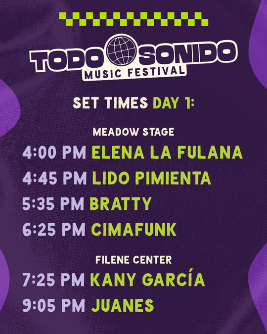 Todo Sonido Set Times Day 1