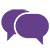 Illustration of two speech bubbles to represent conversations