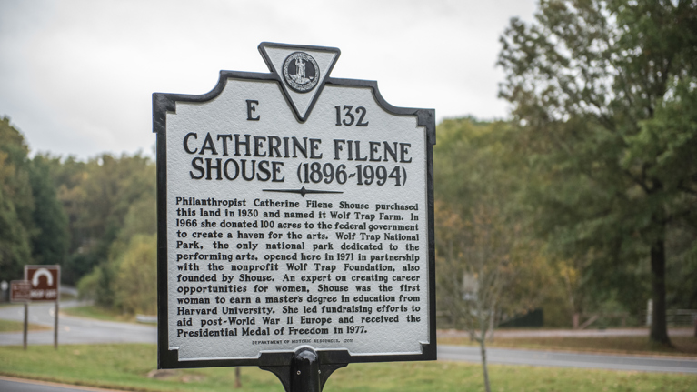 Catherine Filene Shouse Historical Marker