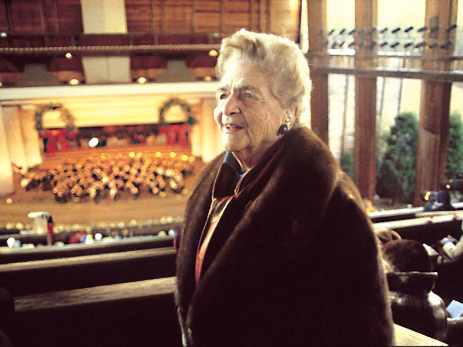 Catherine Filene Shouse at Holiday Sing